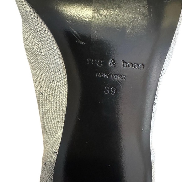 Elegant Gray Knit Ankle Boots - Picture 6 of 6